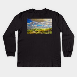 Clew Bay from Croagh Patrick, Co. Mayo Kids Long Sleeve T-Shirt